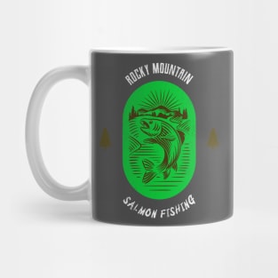 Rocky Mountain Salmon Fishing - Green V2 Mug